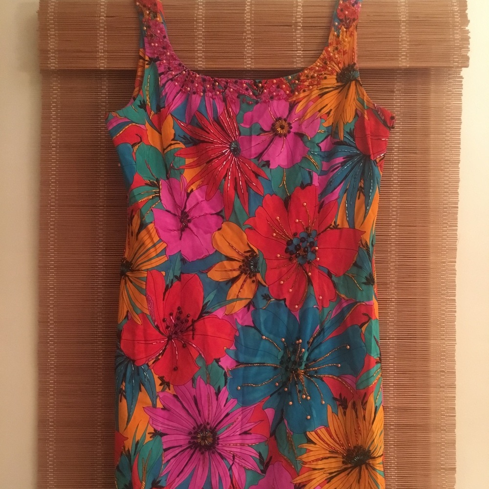 👗Embellished Beaded Silk Dress👗